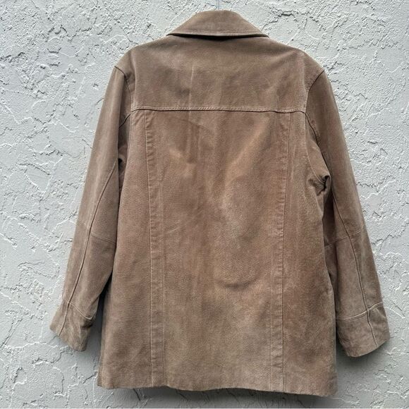 WILSONS LEATHER Suede Leather Jacket Mens Small Beige Neutral Western - Picture 4 of 9